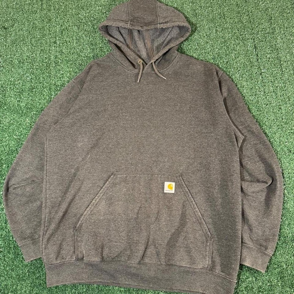 Carhartt Loose Fit Pullover Hoodie Mens Large Dark Brown Workwear Streetwear